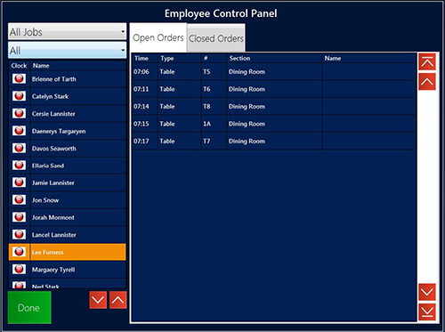 Employee Control Panel